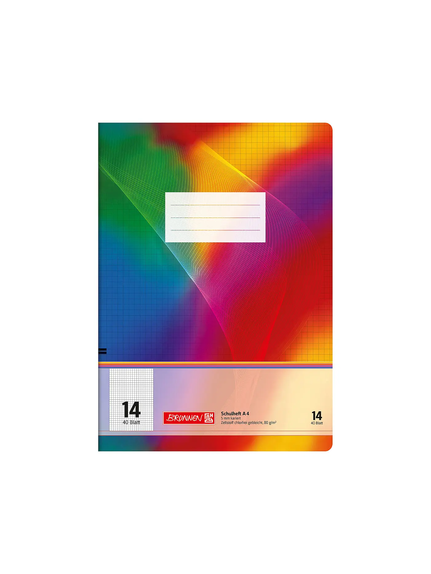 BRUNNEN VERLAG | Heft A4 Kariert 5mm 40 Blatt | 